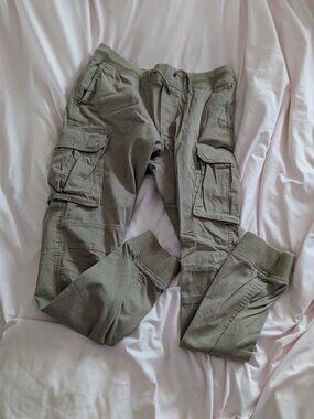 H&M Tan Cotton Cargo Joggers Size S